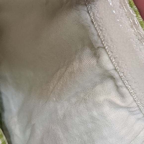 J Crew size 4 bandeau top green gingham pink flamingo embroidery - Picture 4 of 12